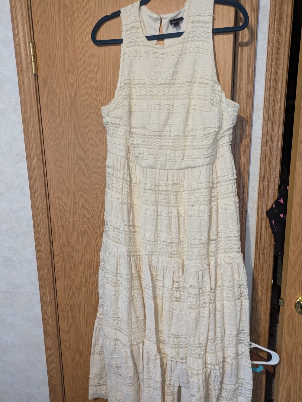 Torrid Women’s Cream Sleeveless Tiered Maxi Dress